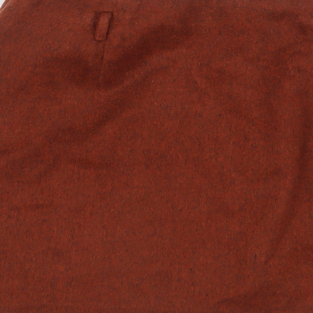 New Look Womens Brown Polyester A-Line Skirt Size 12 Zip