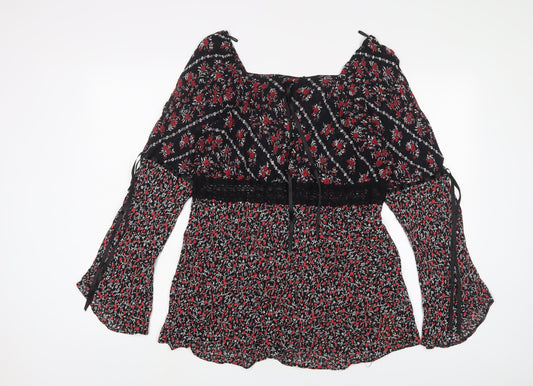 Womens UK Size 16 essence Red Basic Blouse