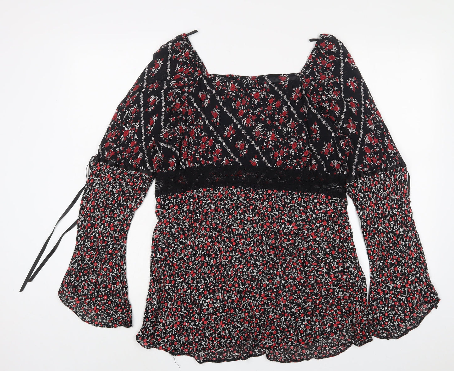 Womens UK Size 16 essence Red Basic Blouse