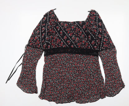 Womens UK Size 16 essence Red Basic Blouse