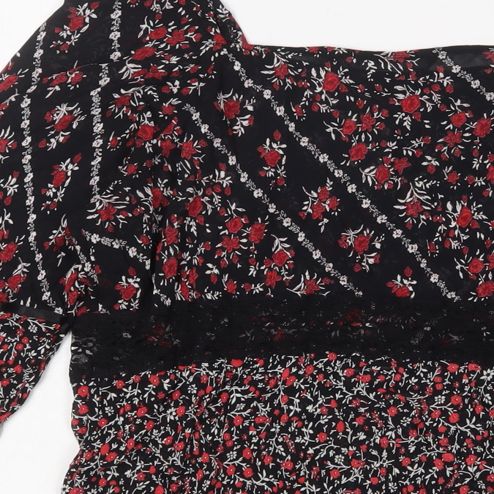 Womens UK Size 16 essence Red Basic Blouse