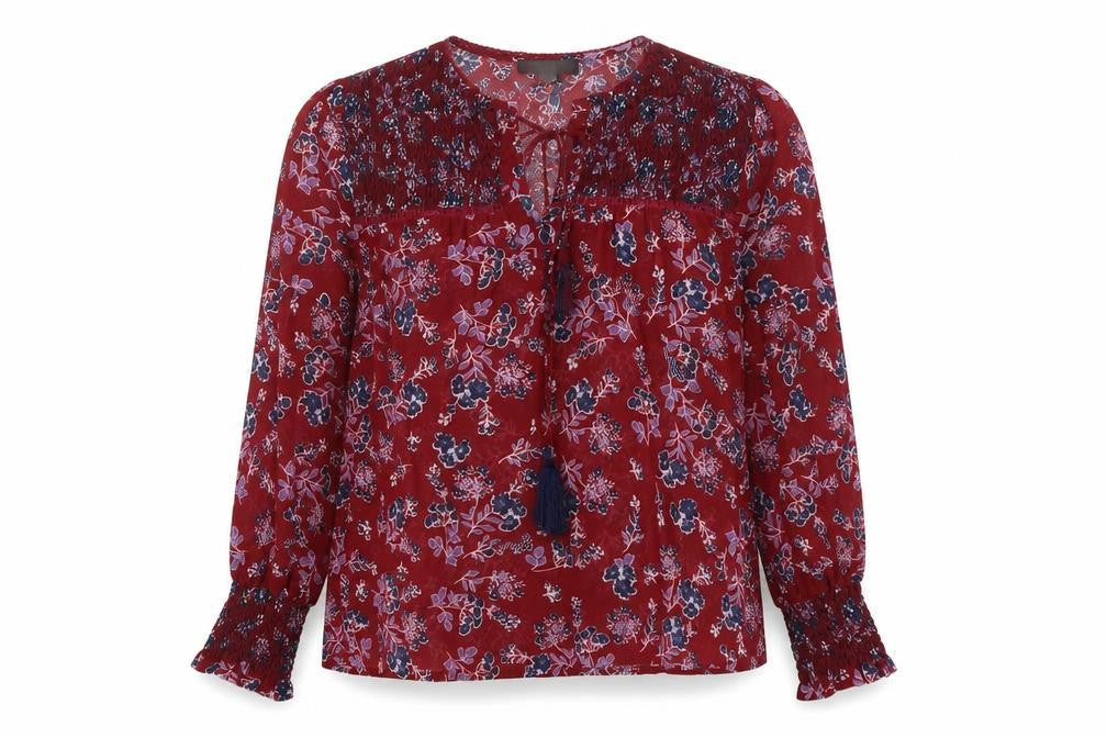 Womens UK Size 10 New Look Red Basic Blouse