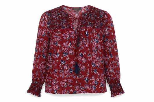 Womens UK Size 10 New Look Red Basic Blouse