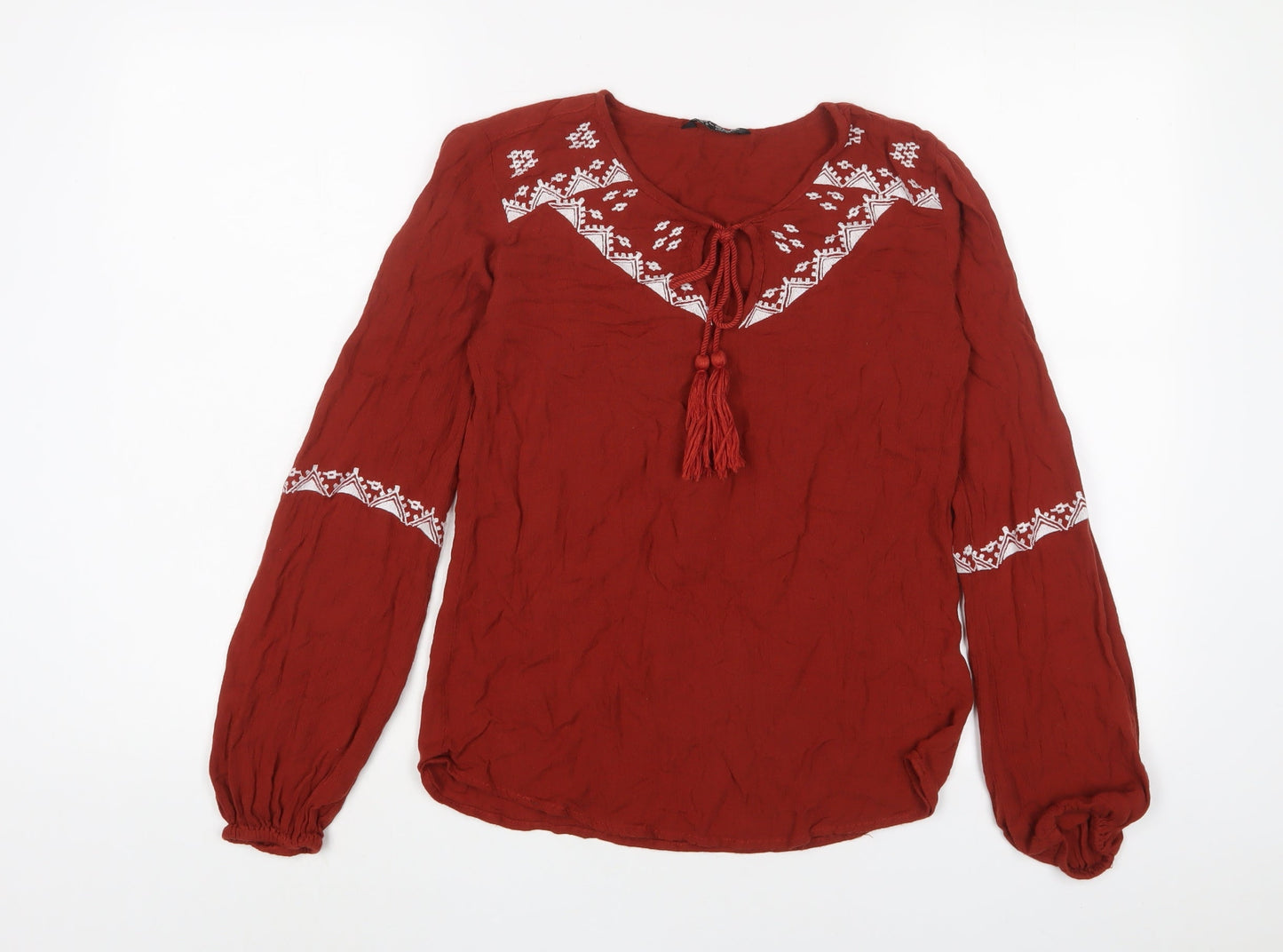 Womens UK Size 6 Select Brown Basic Blouse
