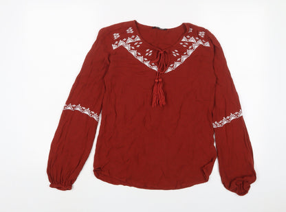 Womens UK Size 6 Select Brown Basic Blouse