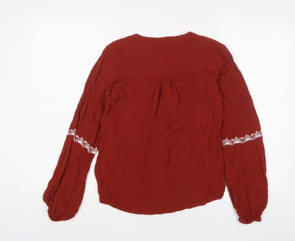 Womens UK Size 6 Select Brown Basic Blouse