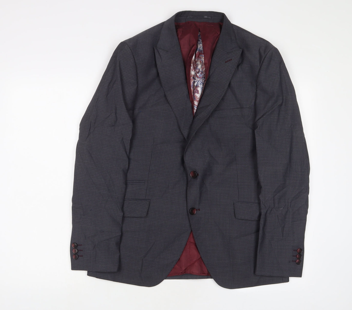 Mens UK Size 40 Benetti Regular Grey Suit Jacket