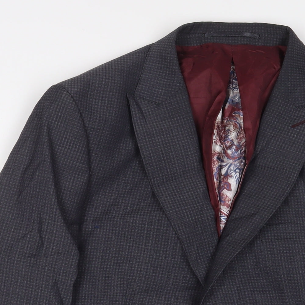 Mens UK Size 40 Benetti Regular Grey Suit Jacket