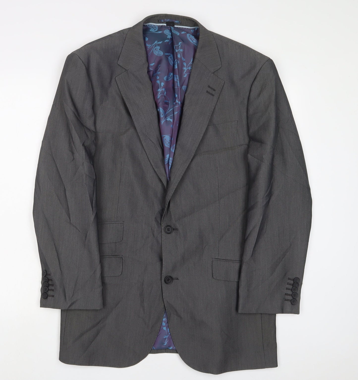 Mens UK Size 40 Jacamo Regular Grey Suit Jacket