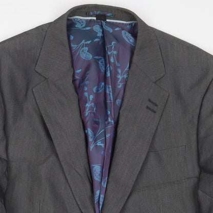 Mens UK Size 40 Jacamo Regular Grey Suit Jacket