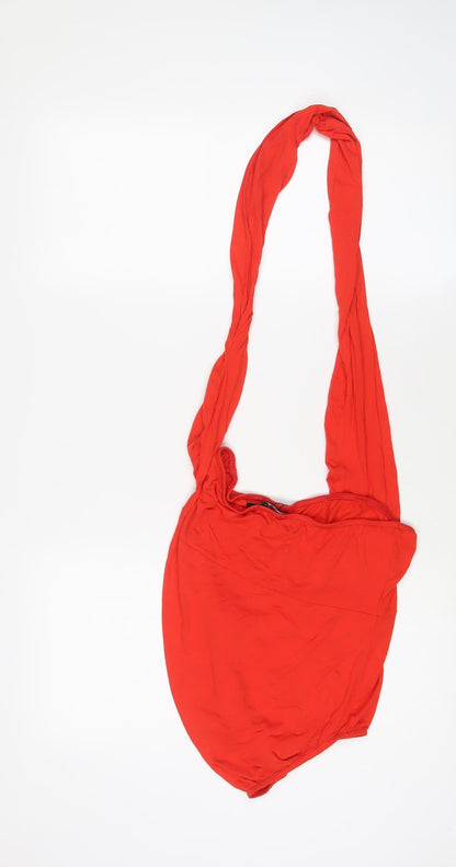 Boohoo Womens Red Polyester Bodysuit One-Piece Size 14 Pullover