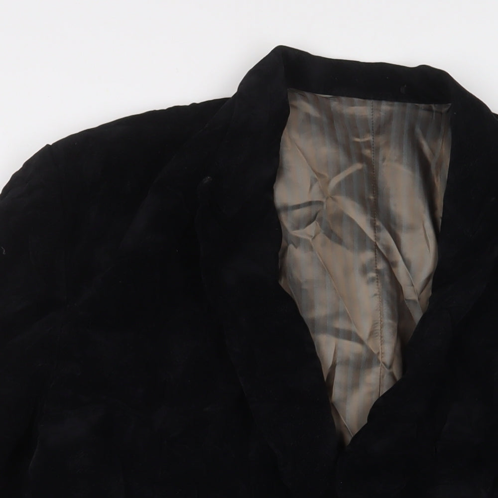 oliveo Mens Black Polyester Jacket Suit Jacket Size 46 Regular