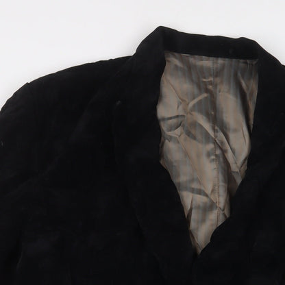 oliveo Mens Black Polyester Jacket Suit Jacket Size 46 Regular