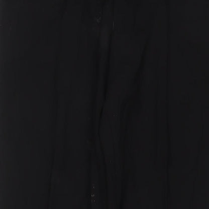 Kenneth Cole Mens Black Wool Trousers Size 34 in L31 in Regular Hook & Eye