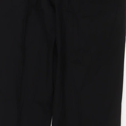 Kenneth Cole Mens Black Wool Trousers Size 34 in L31 in Regular Hook & Eye