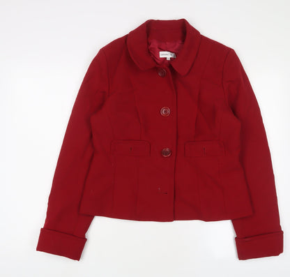Gerard Darel Womens Red Jacket Size 14 Button