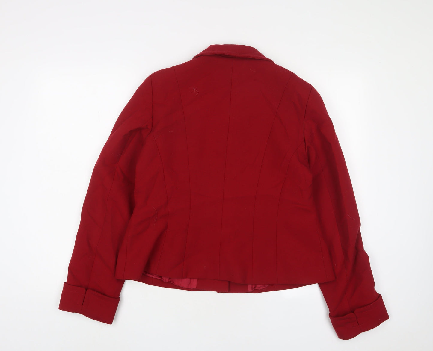 Gerard Darel Womens Red Jacket Size 14 Button