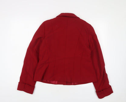 Gerard Darel Womens Red Jacket Size 14 Button