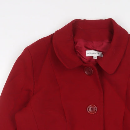 Gerard Darel Womens Red Jacket Size 14 Button