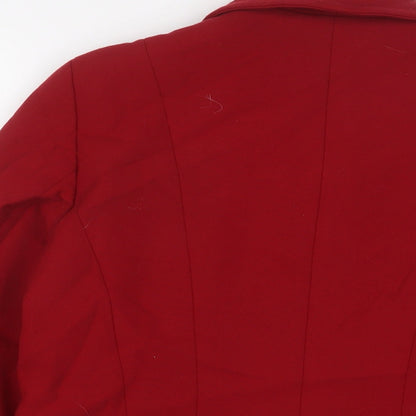 Gerard Darel Womens Red Jacket Size 14 Button