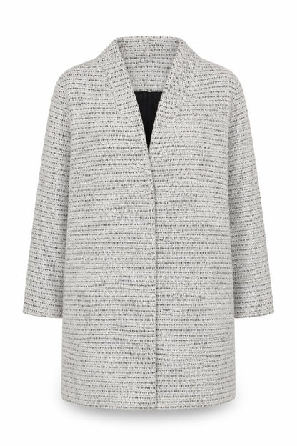 Monsoon Womens Grey Overcoat Jacket Size L Snap