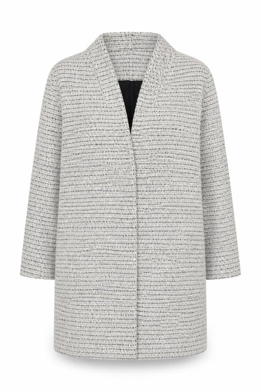 Monsoon Womens Grey Overcoat Jacket Size L Snap