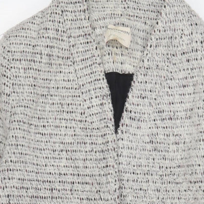 Monsoon Womens Grey Overcoat Jacket Size L Snap