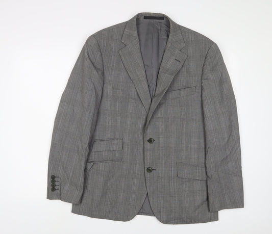 Mens UK Size 40 New & Lingwood Regular Grey Suit Jacket