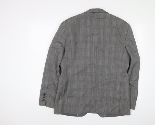 Mens UK Size 40 New & Lingwood Regular Grey Suit Jacket