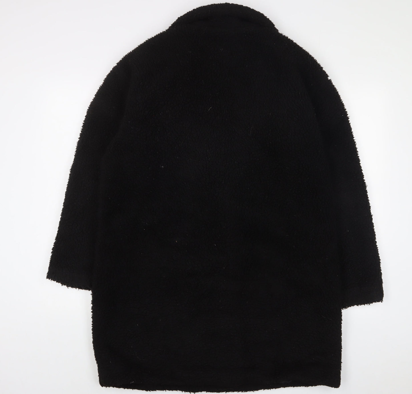 Womens UK Size 18 PRETTYLITTLETHING Black Overcoat