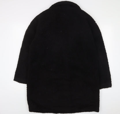 Womens UK Size 18 PRETTYLITTLETHING Black Overcoat