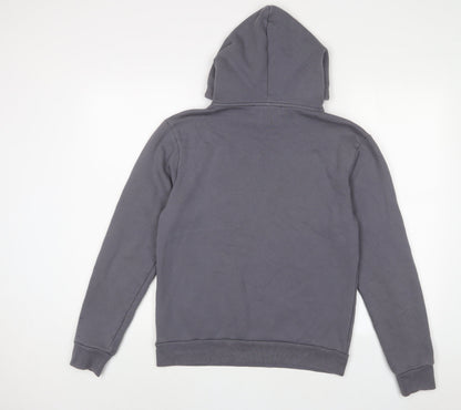 Manière De Voir Mens Grey Cotton Pullover Hoodie Size S