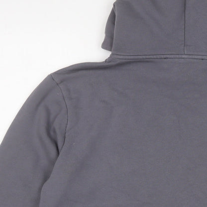 Manière De Voir Mens Grey Cotton Pullover Hoodie Size S