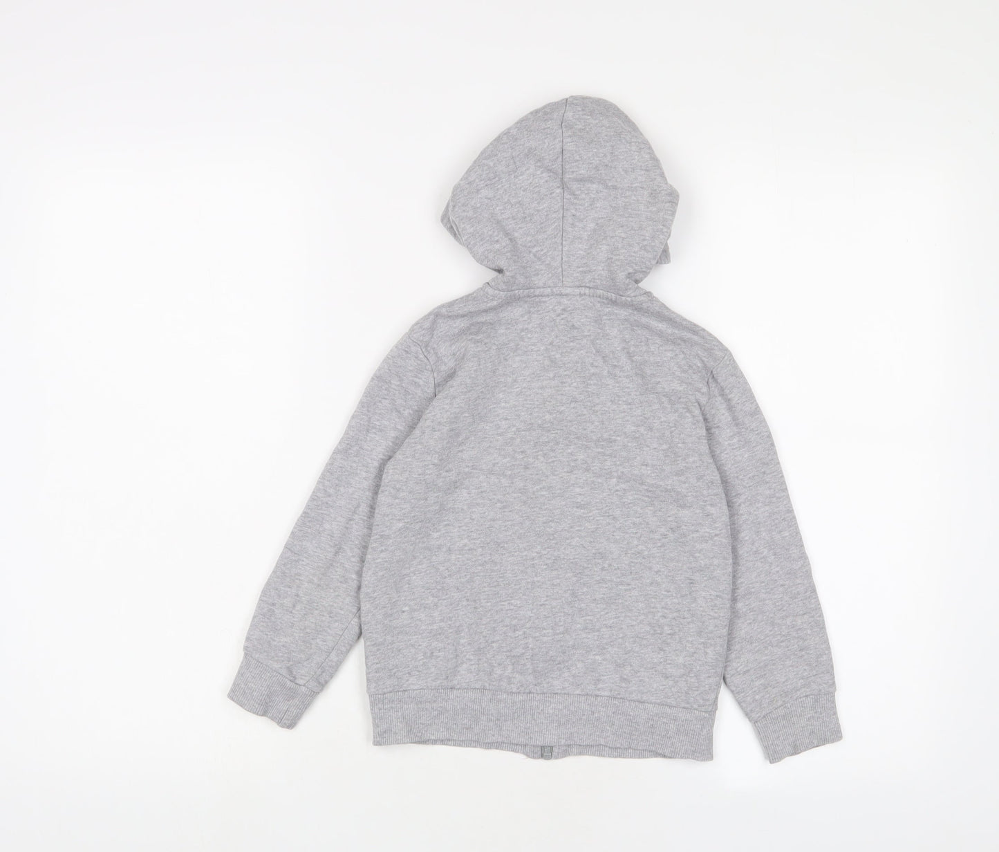 H&M Girls Grey Cotton Full Zip Hoodie Size 4-5 Years Zip