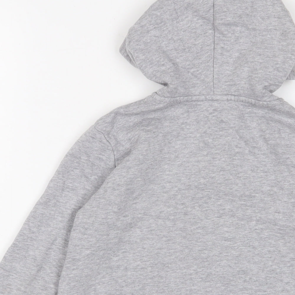 H&M Girls Grey Cotton Full Zip Hoodie Size 4-5 Years Zip