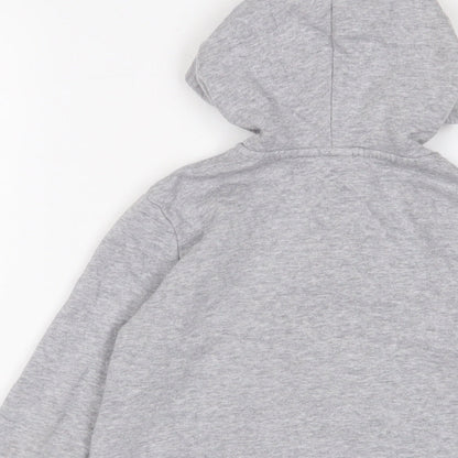 H&M Girls Grey Cotton Full Zip Hoodie Size 4-5 Years Zip