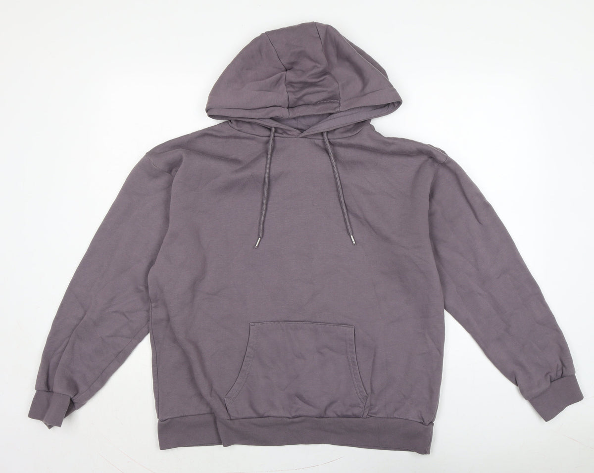 Additional front view of Jeff & Co women’s multicoloured cotton pullover hoodie, size UK 12, drawstring