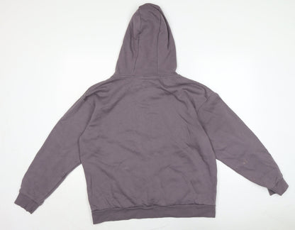 Back view of Jeff & Co women’s multicoloured cotton pullover hoodie, size UK 12, drawstring