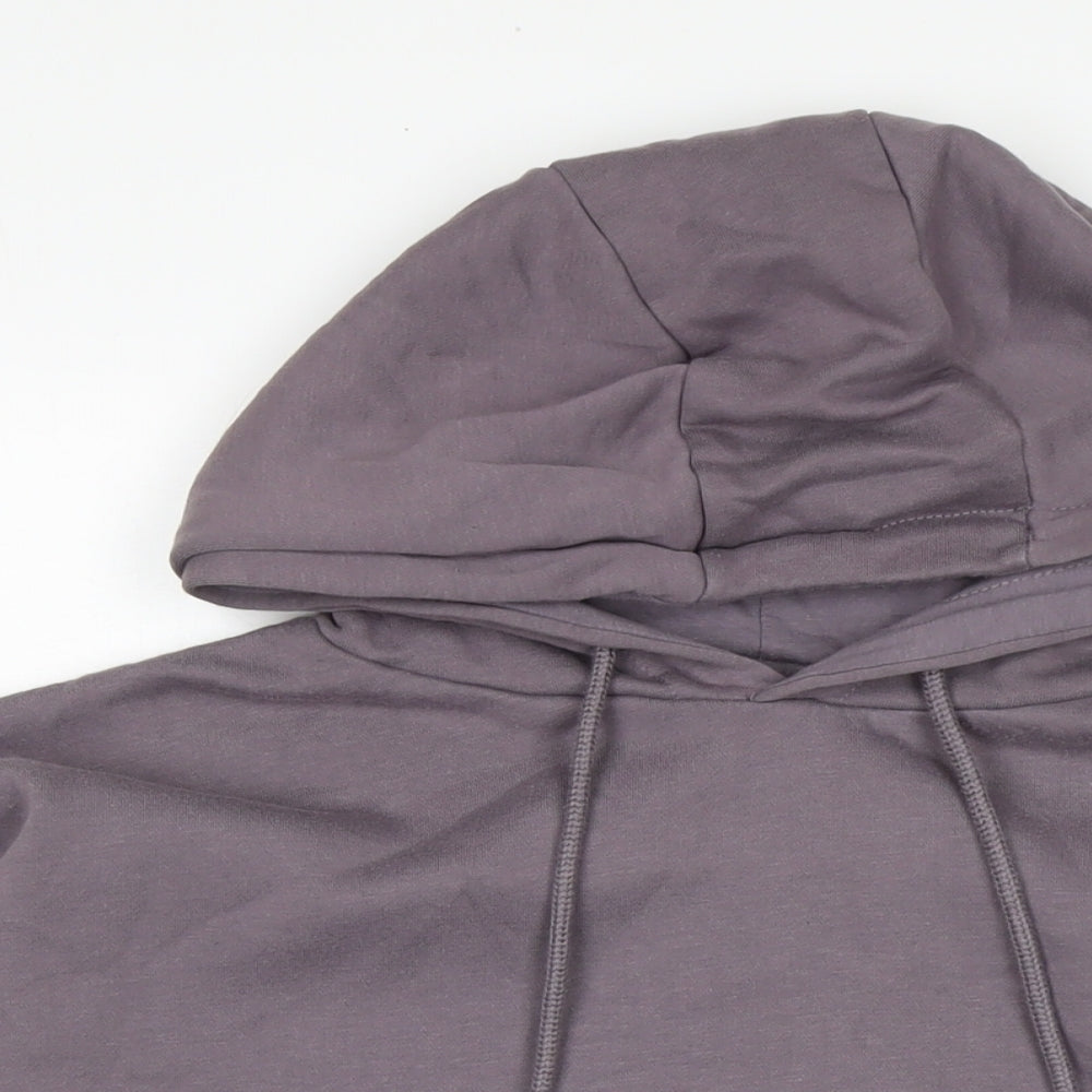 Close-up detail of Jeff & Co women’s multicoloured cotton pullover hoodie, size UK 12, drawstring