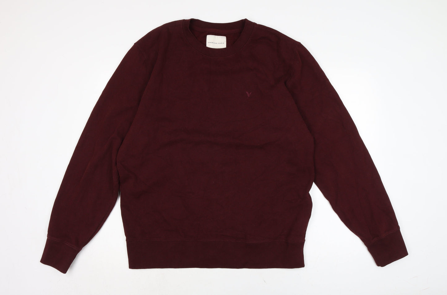 Mens UK Size L American Eagle Red Pullover Sweatshirt
