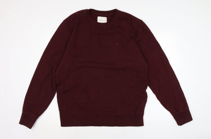 Mens UK Size L American Eagle Red Pullover Sweatshirt