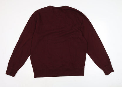 Mens UK Size L American Eagle Red Pullover Sweatshirt
