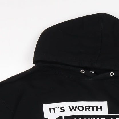 Mens UK Size L Just Hoods Black Pullover Sweatshirt