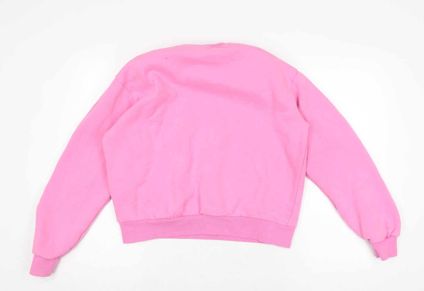poser Womens Pink Cotton Pullover Sweatshirt Size S - Padded shoulders.