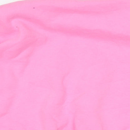 poser Womens Pink Cotton Pullover Sweatshirt Size S - Padded shoulders.