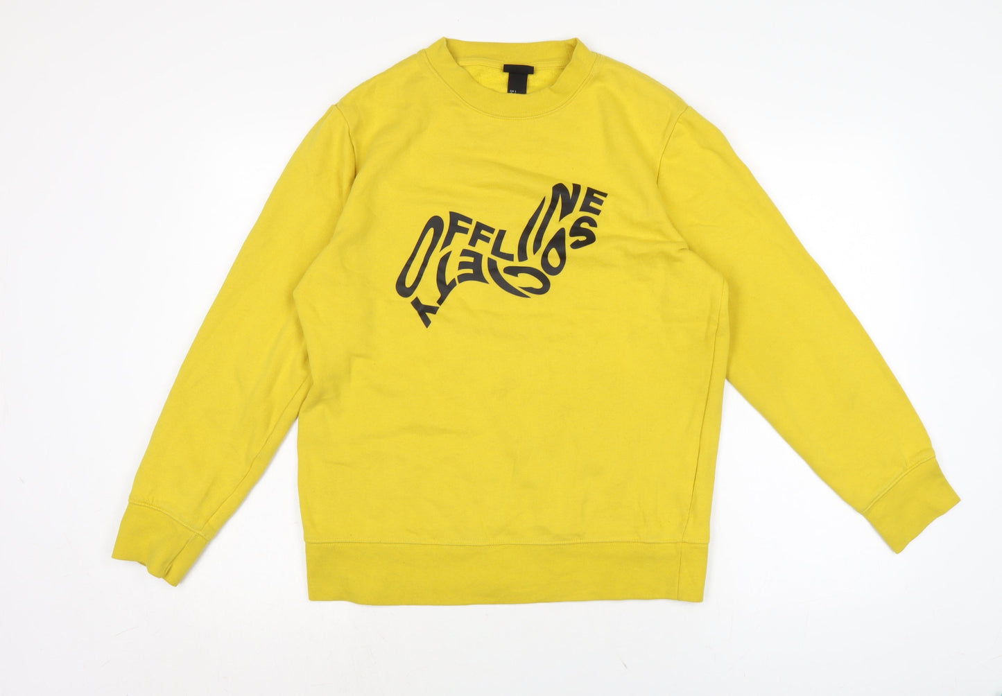 Mens UK Size S H&M Yellow Pullover Sweatshirt