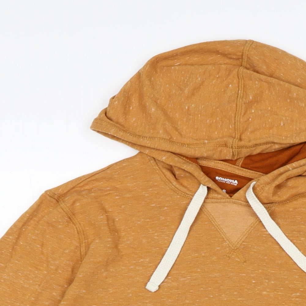 Sonoma Womens Brown Cotton Pullover Hoodie Size S