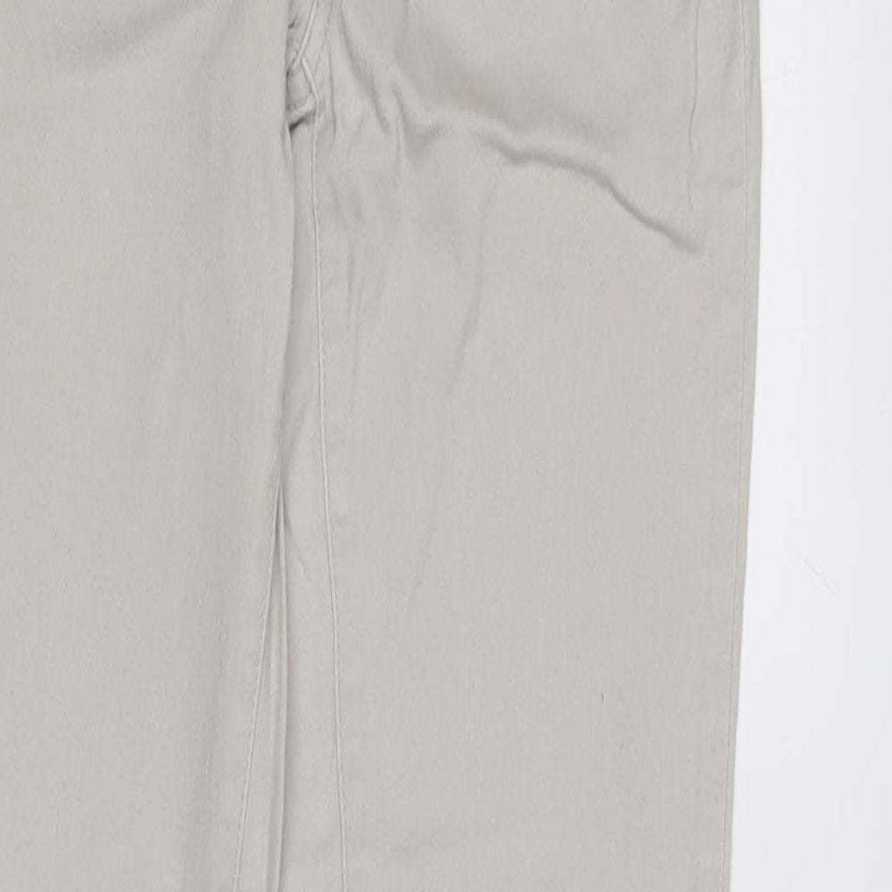 picee Womens Beige Cotton Blend Tapered Jeans Size 14 L31.5 in Regular