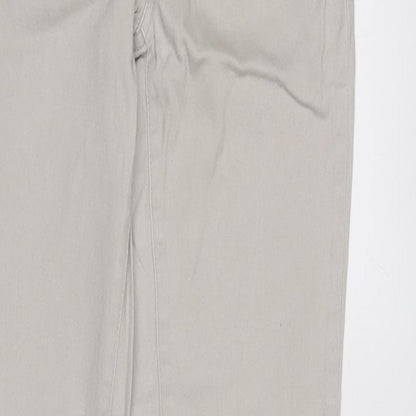 picee Womens Beige Cotton Blend Tapered Jeans Size 14 L31.5 in Regular