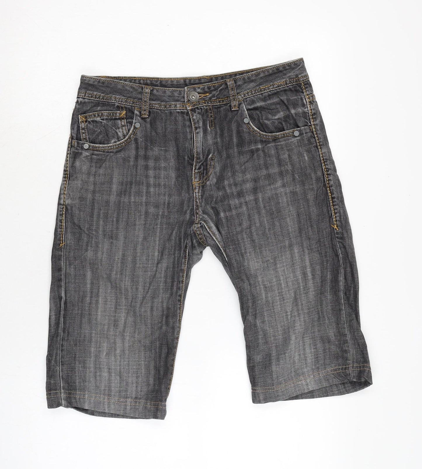 Redwood Mens Grey Cotton Bermuda Shorts Size 31 in L14 in Regular Zip